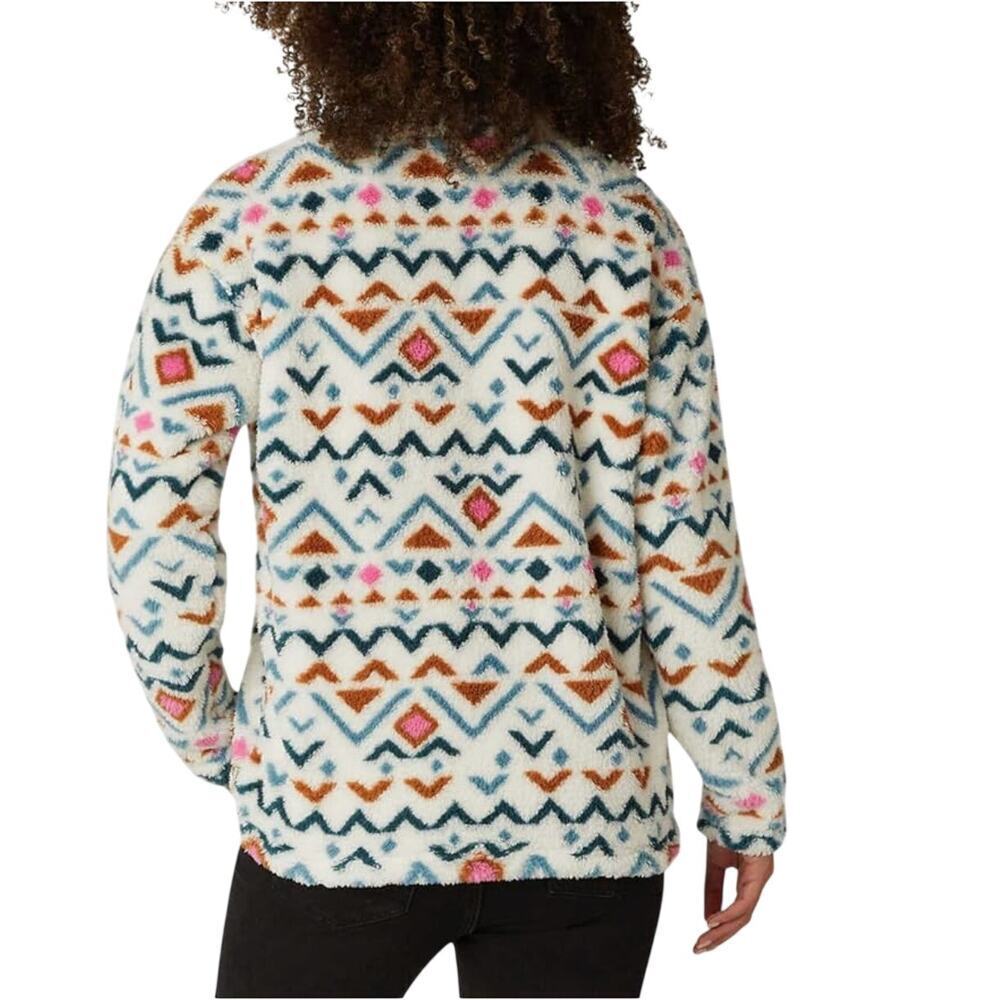 Eddie Bauer XXL Sherpa Lined Aztec Fleece Pullover Cabin Cozy - Picture 7 of 8